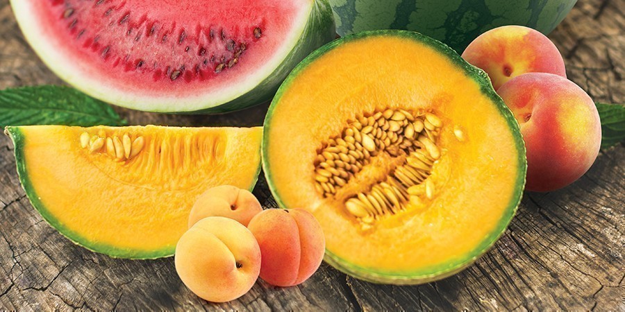 Anguria, melone e pesche