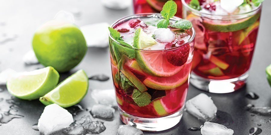 Virgin Drink al lime e al lampone