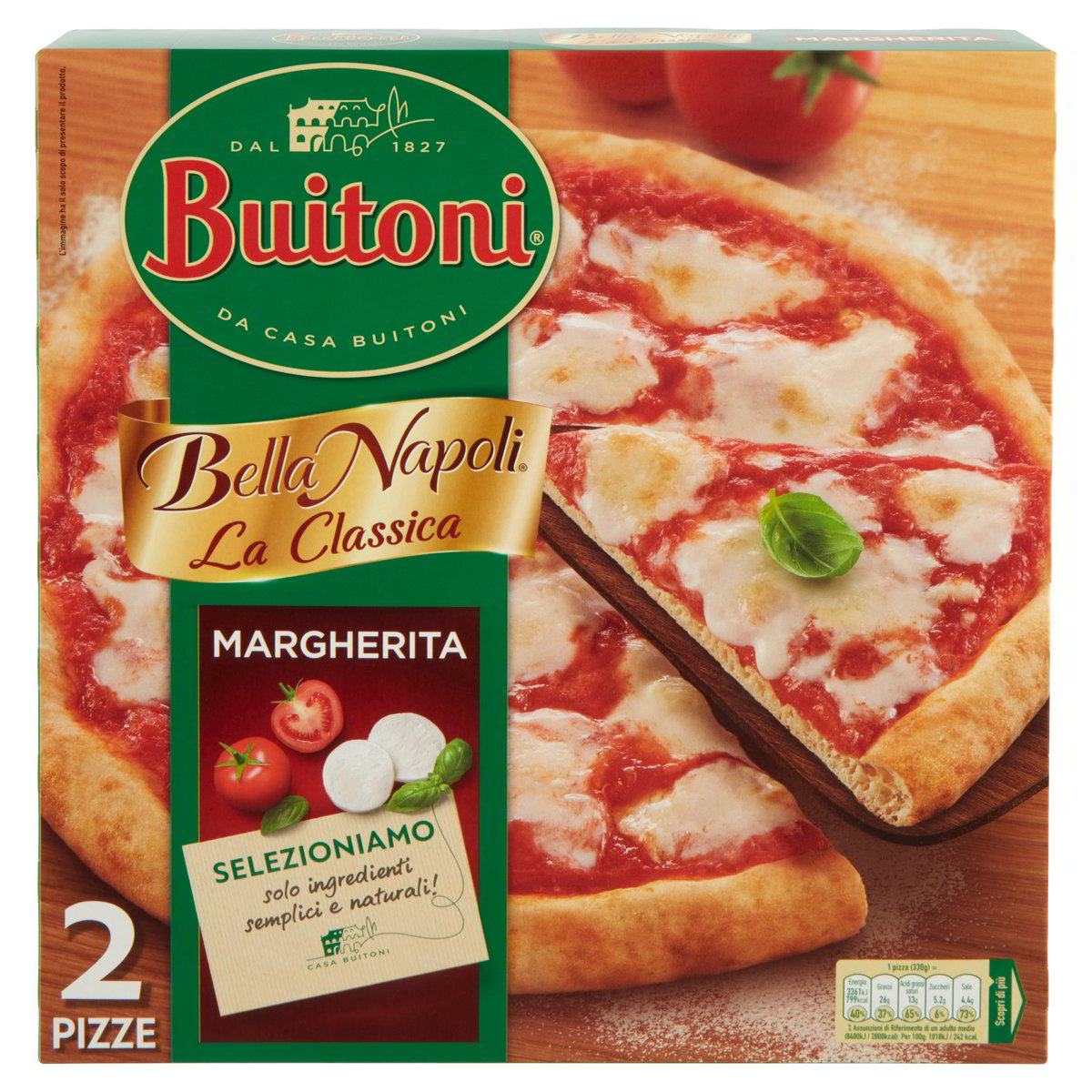 BUITONI Bella Napoli Margherita Pizza Surgelata con Pomodoro e Fior di  Latte 1 pizza 400 g